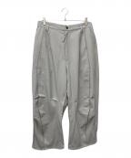 GOOPiMADEグーピーメイド）の古着「“TR-P01“ SOFTBOX Striped Trousers」｜グレー