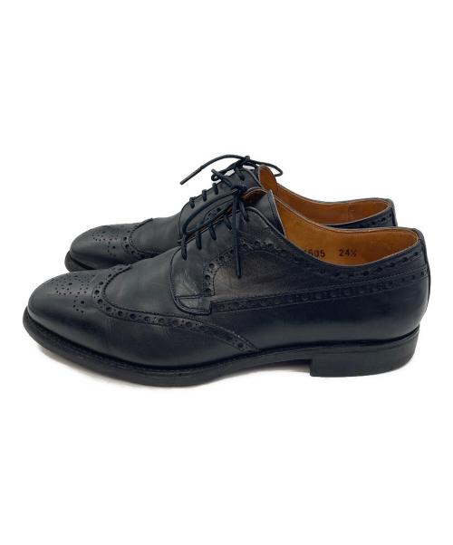 SCOTCH GRAIN（スコッチグレイン）SCOTCH GRAIN (スコッチグレイン) ウィングチップシューズ 4605 ブラック サイズ:24 1/2の古着・服飾アイテム