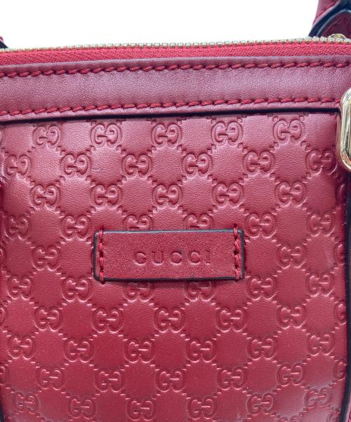 GUCCI（グッチ）GUCCI (グッチ) マイクログッチシマ2WAYショルダーバッグ レッドの古着・服飾アイテム