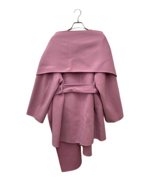 Loulou Willoughby（ルルウィルビー）Loulou Willoughby (ルルウィルビー) シャルムビーバーリバーミドルコート ピンク サイズ:1の古着・服飾アイテム