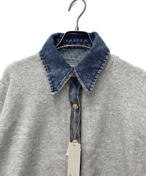 relaxing.R（リラクシングアール）relaxing.R (リラクシングアール) ニットジャケット グレー サイズ:2 未使用品の古着・服飾アイテム