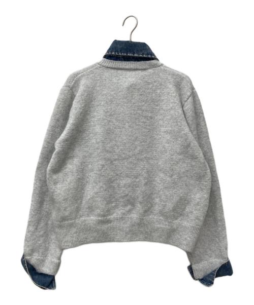 relaxing.R（リラクシングアール）relaxing.R (リラクシングアール) ニットジャケット グレー サイズ:2 未使用品の古着・服飾アイテム