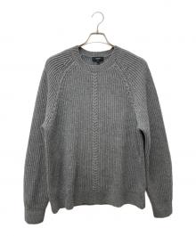theory（セオリー）の古着「CABLE LS CN MONTANA WOOL Cable Crew Neck Sweater」｜グレー