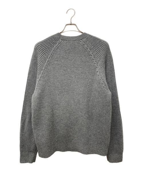 theory（セオリー）theory (セオリー) CABLE LS CN MONTANA WOOL Cable Crew Neck Sweater グレー サイズ:Mの古着・服飾アイテム