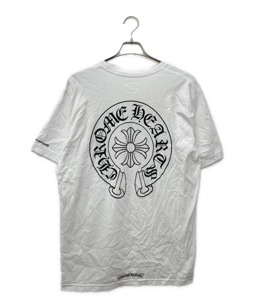 CHROME HEARTS（クロムハーツ）CHROME HEARTS (クロムハーツ) ホースシューバックプリントTシャツ 408129111******763 ホワイト サイズ:Lの古着・服飾アイテム