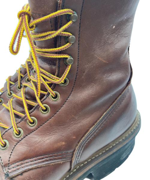 RED WING（レッドウィング）RED WING (レッドウィング) ロガーブーツ　ANSI Z41 PT91 ブラウン サイズ:26cm (US 8D)の古着・服飾アイテム