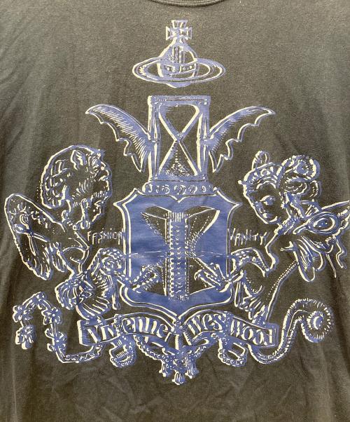 Vivienne Westwood man（ヴィヴィアン ウェストウッド マン）Vivienne Westwood man (ヴィヴィアン ウェストウッド マン) オーブプリントTシャツ ブラック サイズ:44の古着・服飾アイテム