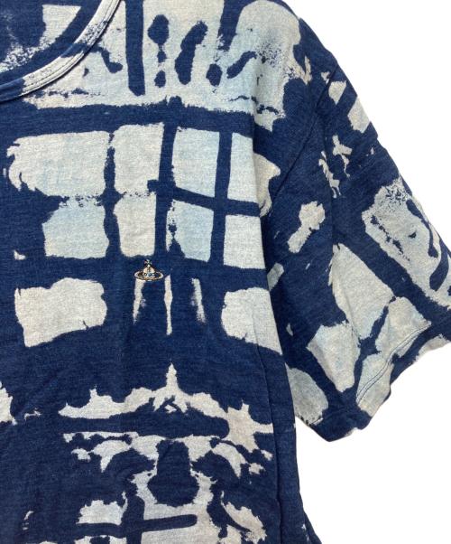 Vivienne Westwood man（ヴィヴィアン ウェストウッド マン）Vivienne Westwood man (ヴィヴィアン ウェストウッド マン) オーブ総柄Tシャツ ブルー サイズ:44の古着・服飾アイテム