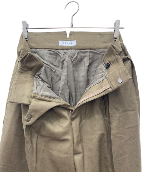 SACRA（サクラ）SACRA (サクラ) SUPER FINE FLANNEL PANTS ブラウン サイズ:38の古着・服飾アイテム