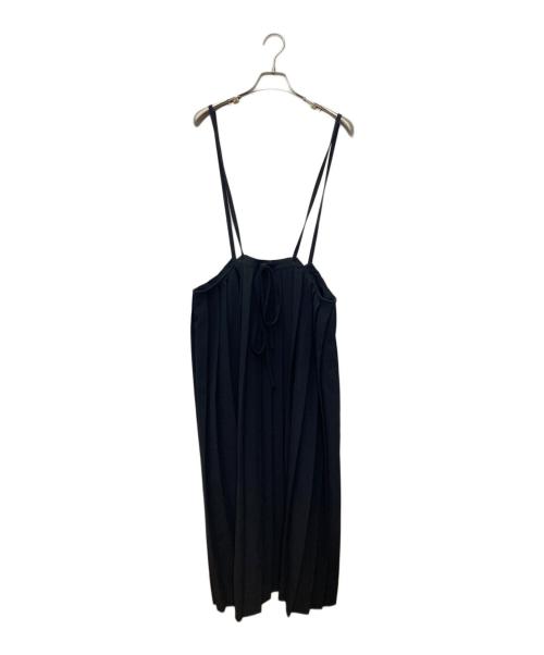 Curensology（カレンソロジー）Curensology (カレンソロジー) プリーツ キャミワンピース ブラック サイズ:Freeの古着・服飾アイテム
