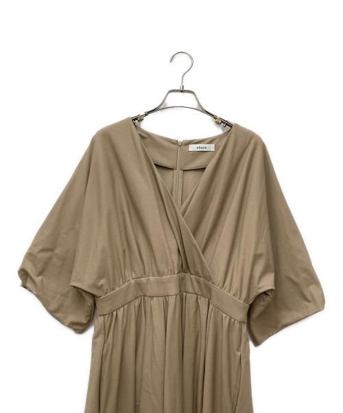 ebure（エブール）ebure (エブール) 半袖カシュクールワンピース ベージュ サイズ:38の古着・服飾アイテム