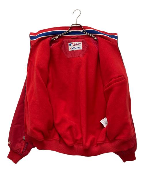 MAJESTIC ATHLETIC（マジェスティック アスレティック）MAJESTIC ATHLETIC (マジェスティック アスレティック) 中綿ジャケット レッド サイズ:不明の古着・服飾アイテム
