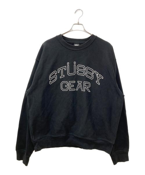 stussy（ステューシー）stussy (ステューシー) GEAR CREW スウェット ブラック サイズ:XXLの古着・服飾アイテム