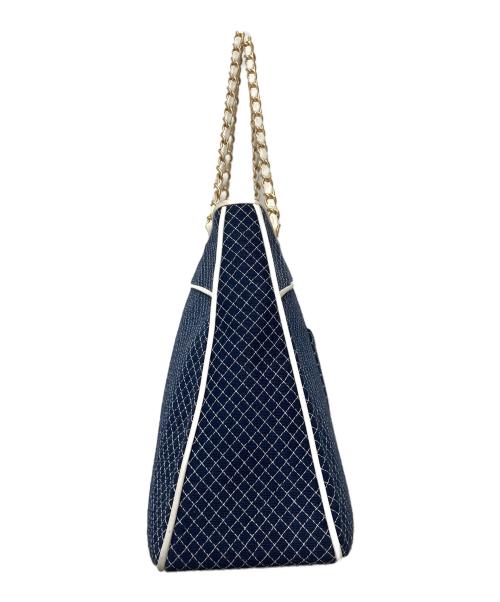 CHANEL（シャネル）CHANEL (シャネル) マトラッセ マイクロマトラッセチェーントートバッグ ネイビーの古着・服飾アイテム