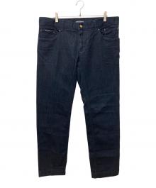 DOLCE & GABBANA（ドルチェ＆ガッバーナ）の古着「ロゴプレートデニムパンツ G3S2TD/G8479」｜インディゴ