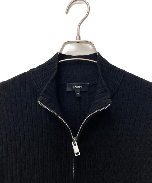 theory（セオリー）theory (セオリー) Light Bilen Fullzip Mockneck Sweater  FZ MNK FB R L ブラック サイズ:Mの古着・服飾アイテム