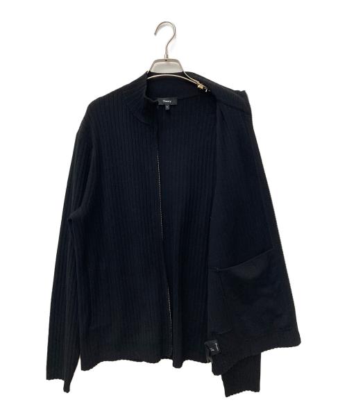 theory（セオリー）theory (セオリー) Light Bilen Fullzip Mockneck Sweater  FZ MNK FB R L ブラック サイズ:Mの古着・服飾アイテム