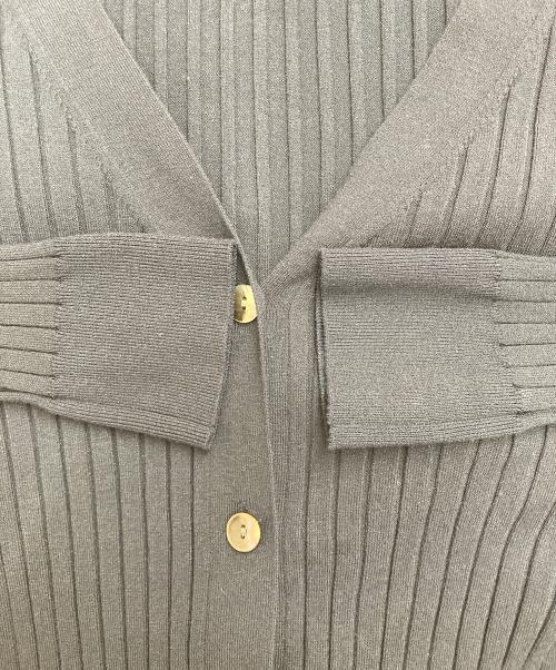 SOEJU（ソージュ）SOEJU (ソージュ) ワイドリブVネックカーディガン ネイビー サイズ:Mの古着・服飾アイテム