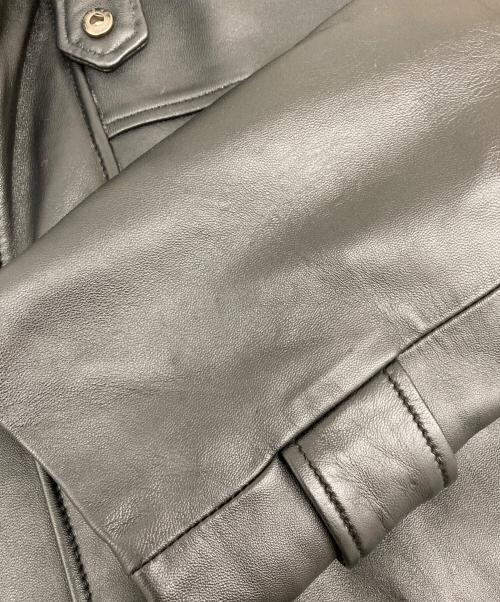 Orfatti（オルファッティ）Orfatti (オルファッティ) レザーカーコート ブラック サイズ:44の古着・服飾アイテム