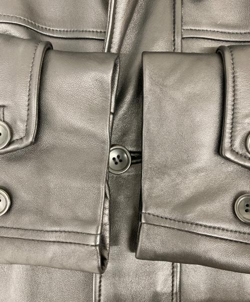 Orfatti（オルファッティ）Orfatti (オルファッティ) レザーカーコート ブラック サイズ:44の古着・服飾アイテム