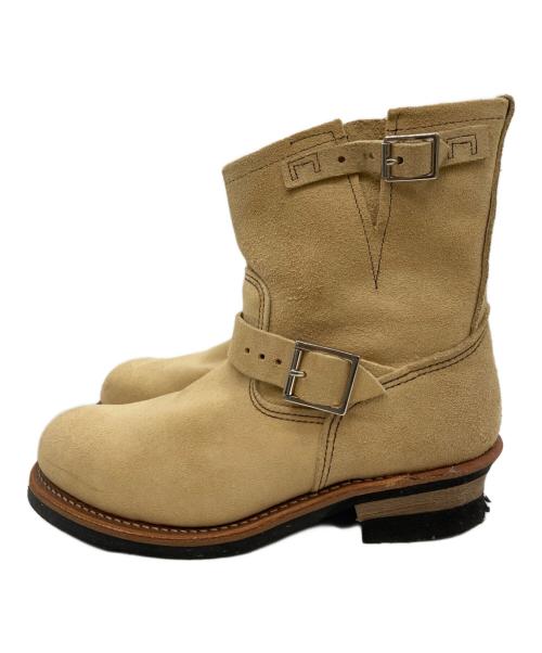 RED WING（レッドウィング）RED WING (レッドウィング) ショートスエードエンジニアブーツ ベージュ サイズ:27.5の古着・服飾アイテム
