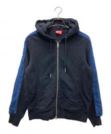 DIESEL（ディーゼル）の古着「S-MIRR-NEW-AJACKET」｜ブラック×ブルー