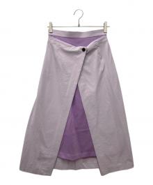 LE CIEL BLEU（ルシェルブルー）の古着「Twill 2way Skirt ロングスカート」｜ラベンダー