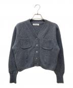 L'AUBE BLANCローブ ブラン）の古着「Basket Knit Cardigan 23AU-14」｜グレー