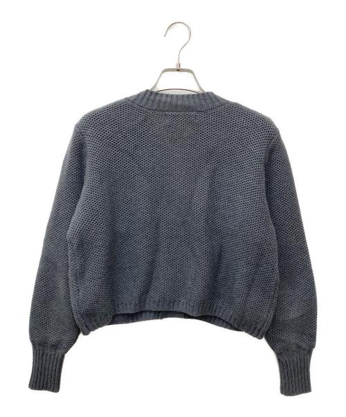 L'AUBE BLANC（ローブ ブラン）L'AUBE BLANC (ローブ ブラン) Basket Knit Cardigan 23AU-14 グレー サイズ:Fの古着・服飾アイテム