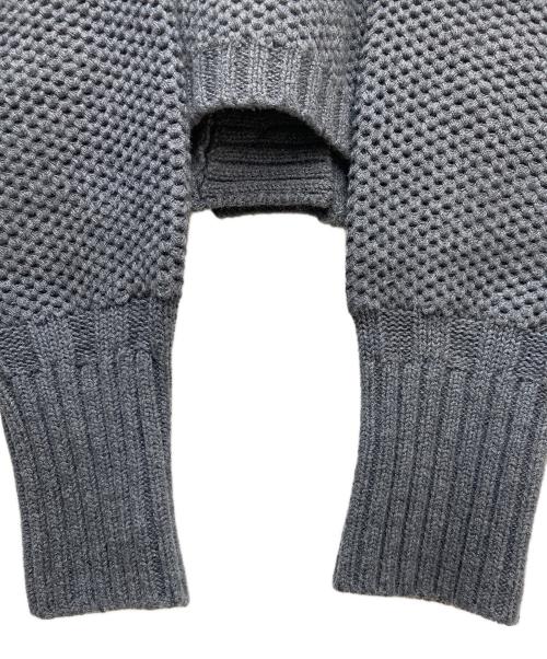 L'AUBE BLANC（ローブ ブラン）L'AUBE BLANC (ローブ ブラン) Basket Knit Cardigan 23AU-14 グレー サイズ:Fの古着・服飾アイテム