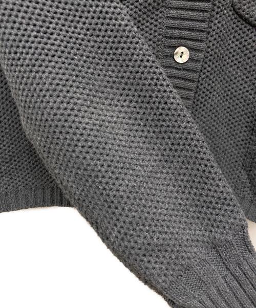 L'AUBE BLANC（ローブ ブラン）L'AUBE BLANC (ローブ ブラン) Basket Knit Cardigan 23AU-14 グレー サイズ:Fの古着・服飾アイテム