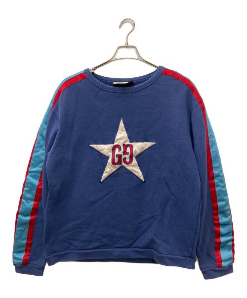 GUCCI（グッチ）GUCCI (グッチ) GG Star Sweatshirt ブルー サイズ:Mの古着・服飾アイテム