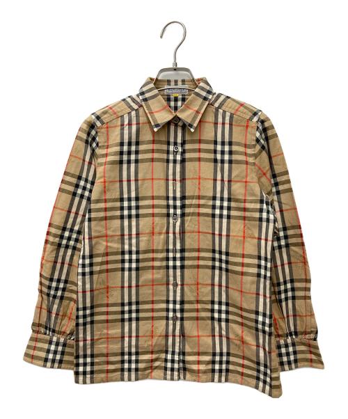 Burberry's（バーバリー）Burberry's (バーバリー) ノバチェックシャドーホースシャツ FE001-104 ブラウン サイズ:7の古着・服飾アイテム