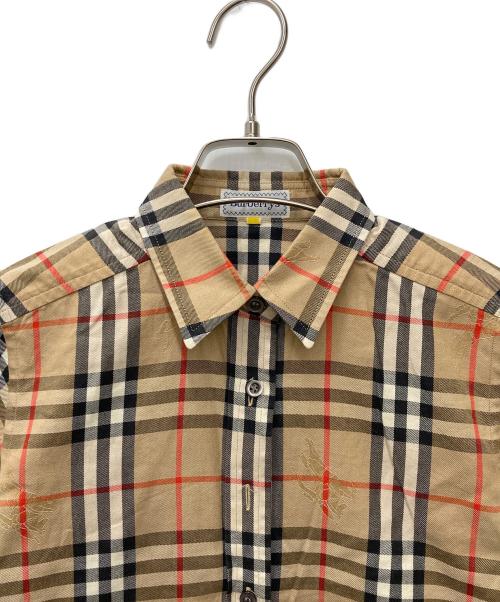 Burberry's（バーバリー）Burberry's (バーバリー) ノバチェックシャドーホースシャツ FE001-104 ブラウン サイズ:7の古着・服飾アイテム