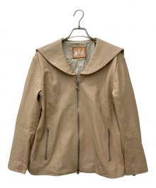 hazama（ハザマ）の古着「大人に向けたセーラー服(レザーver.)」｜ベージュ