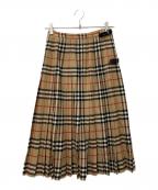 Burberry'sバーバリー）の古着「ノヴァチェックラップスカート」｜ベージュ