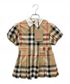 BURBERRYバーバリー）の古着「パフスリーブワンピース」｜ベージュ