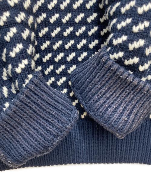 L.L.Bean（エルエルビーン）L.L.Bean (エルエルビーン) バーズアイニット 4575-8040 ネイビー サイズ:Mの古着・服飾アイテム