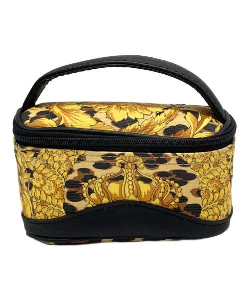 VERSACE（ヴェルサーチェ）VERSACE (ヴェルサーチェ) バニティポーチ イエロー×ブラックの古着・服飾アイテム