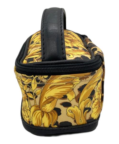 VERSACE（ヴェルサーチェ）VERSACE (ヴェルサーチェ) バニティポーチ イエロー×ブラックの古着・服飾アイテム