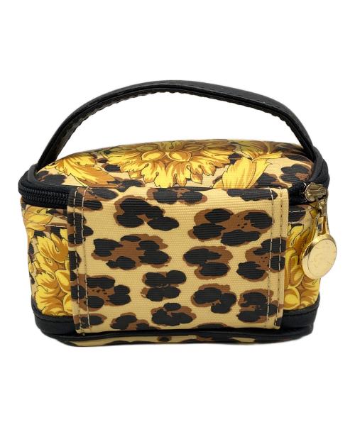 VERSACE（ヴェルサーチェ）VERSACE (ヴェルサーチェ) バニティポーチ イエロー×ブラックの古着・服飾アイテム