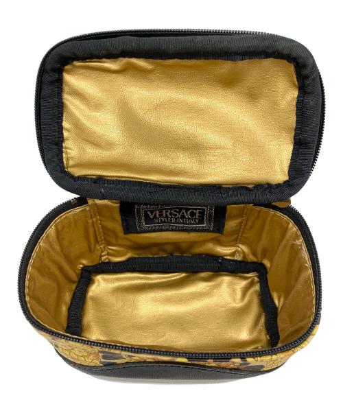 VERSACE（ヴェルサーチェ）VERSACE (ヴェルサーチェ) バニティポーチ イエロー×ブラックの古着・服飾アイテム