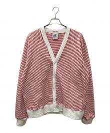 BARBARIAN（バーバリアン）の古着「スウェットカーディガン」｜レッド