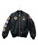 ALPHAアルファ）の古着「L-2B APOLLO GEN II JAPANスペック / アポロ ライトMA-1 TA0480-001」｜ブラック