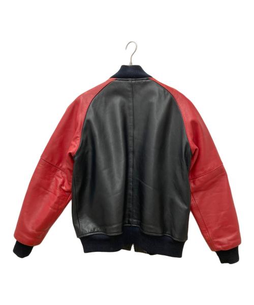 FREEDOM LEATHER COMPANY（フリーダムレザーカンパニー）FREEDOM LEATHER COMPANY (フリーダムレザーカンパニー) レザーブルゾン レッド×ブラック サイズ:42の古着・服飾アイテム