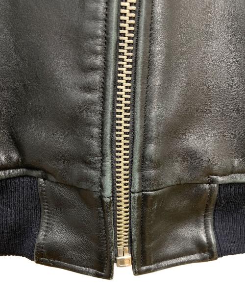 FREEDOM LEATHER COMPANY（フリーダムレザーカンパニー）FREEDOM LEATHER COMPANY (フリーダムレザーカンパニー) レザーブルゾン レッド×ブラック サイズ:42の古着・服飾アイテム