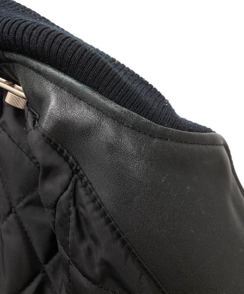 FREEDOM LEATHER COMPANY（フリーダムレザーカンパニー）FREEDOM LEATHER COMPANY (フリーダムレザーカンパニー) レザーブルゾン レッド×ブラック サイズ:42の古着・服飾アイテム