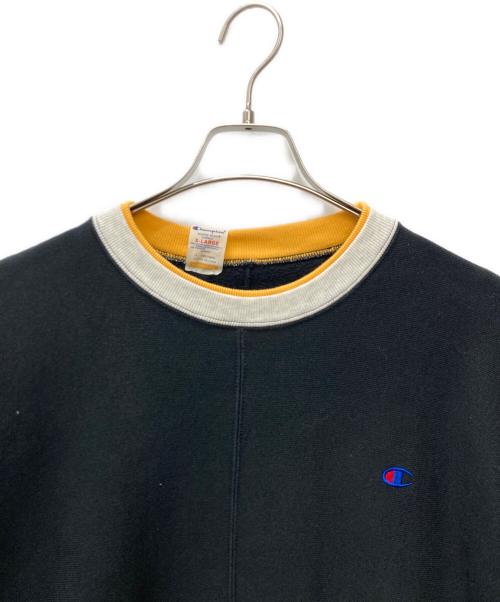 Champion（チャンピオン）Champion (チャンピオン) N.HOOLYWOOD (エヌ ハリウッド) CREWNECK SWEATSHIRT C8-Y017 ブラック×イエロー サイズ:X‐LARGEの古着・服飾アイテム