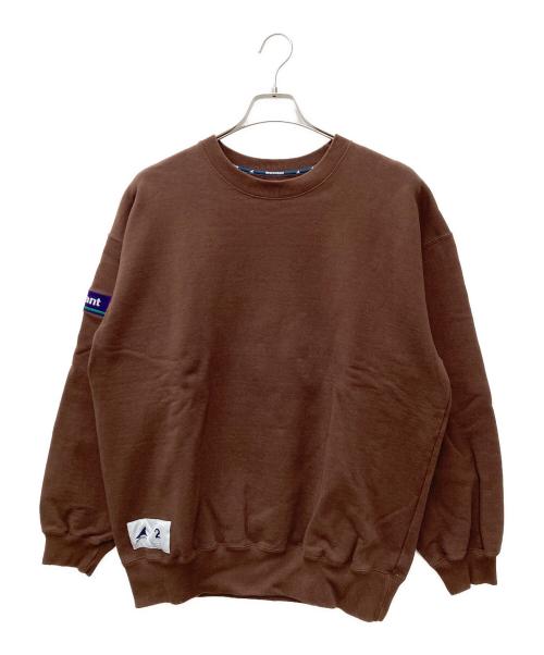 DESCENDANT（ディセンダント）DESCENDANT (ディセンダント) HORIZON CREW NECK スウェット ブラウン サイズ:2の古着・服飾アイテム