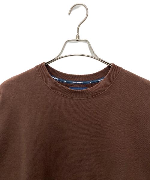 DESCENDANT（ディセンダント）DESCENDANT (ディセンダント) HORIZON CREW NECK スウェット ブラウン サイズ:2の古着・服飾アイテム